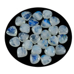 Rainbow Moonstone 10PC Tiny 4x4 MM Heart Cabochon White High Quality semi Precious Loose Gems
