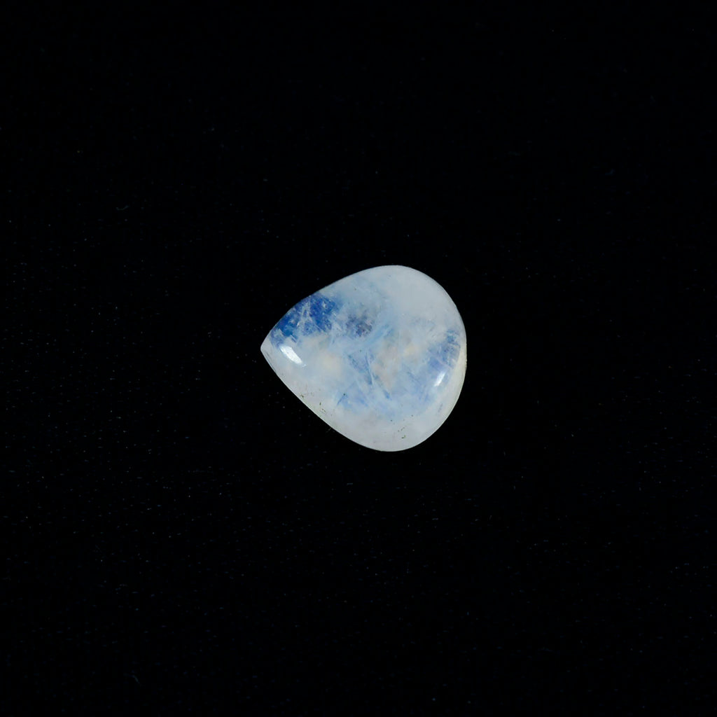 Rainbow Moonstone 1PC Large 11x11 MM Heart Cabochon White Sparkling semi Precious Loose Gemstone