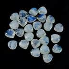 Rainbow Moonstone 10PC Tiny 4x4 MM Heart Cabochon White High Quality semi Precious Loose Gems