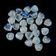 Rainbow Moonstone 10PC Tiny 4x4 MM Heart Cabochon White High Quality semi Precious Loose Gems