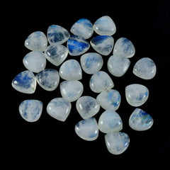 Rainbow Moonstone 10PC Tiny 4x4 MM Heart Cabochon White High Quality semi Precious Loose Gems