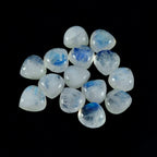 Rainbow Moonstone 1PC Small 8x8 MM Heart Cabochon White Pure semi Precious Precious Gemstone