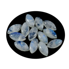 Rainbow Moonstone 1PC Large 8x16 MM Marquise  Cabochon White Natural semi Precious Gems