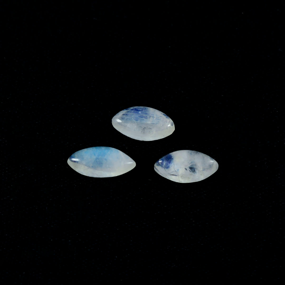 Rainbow Moonstone 1PC Small 6x12 MM Marquise  Cabochon White Fine semi Precious Semi Precious Gemstone