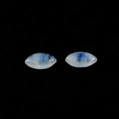 Rainbow Moonstone 1PC Medium 7x14 MM Marquise  Cabochon White High Quality semi Precious Precious Gemstone