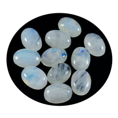 Rainbow Moonstone 1PC Tiny 5x7 MM Oval Cabochon White Brilliant semi Precious Loose Gemstones