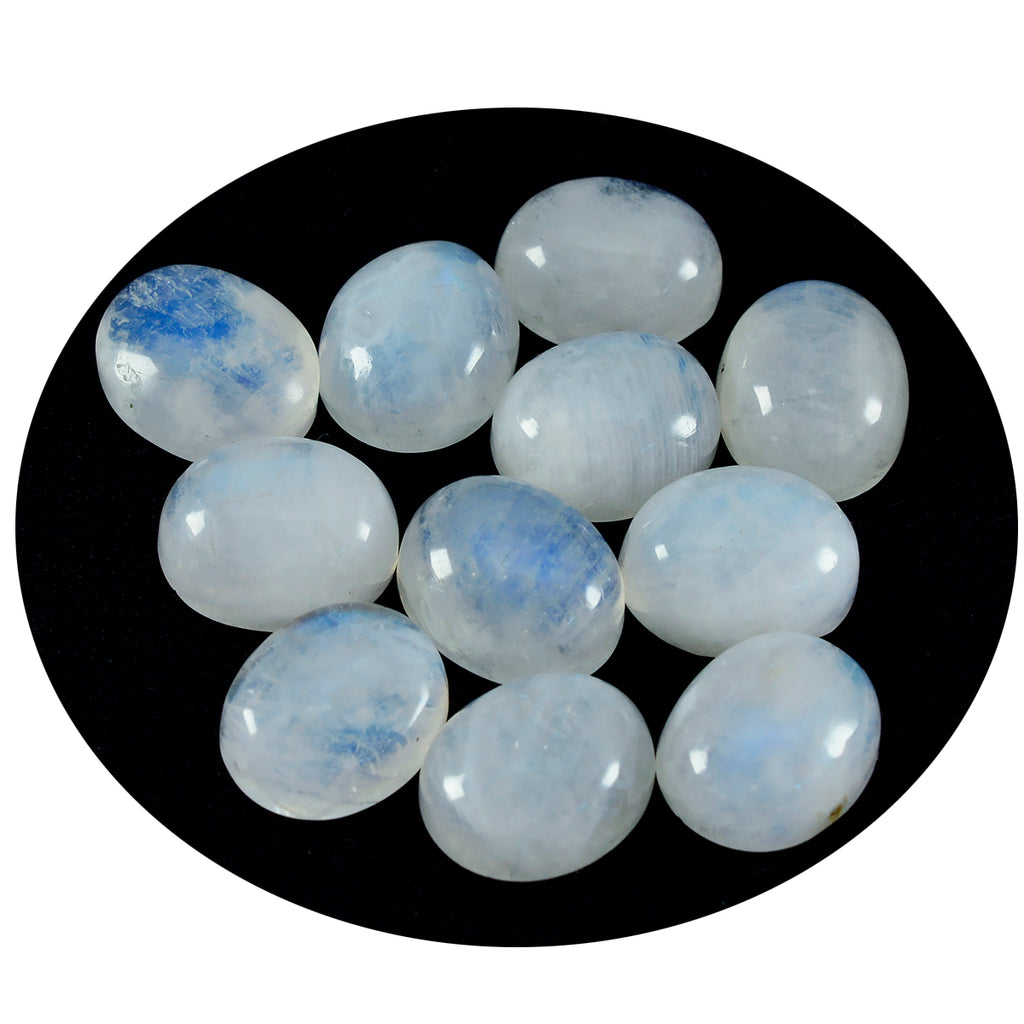 Rainbow Moonstone 1PC Small 7x9 MM Oval Cabochon White Splendid semi Precious Gems