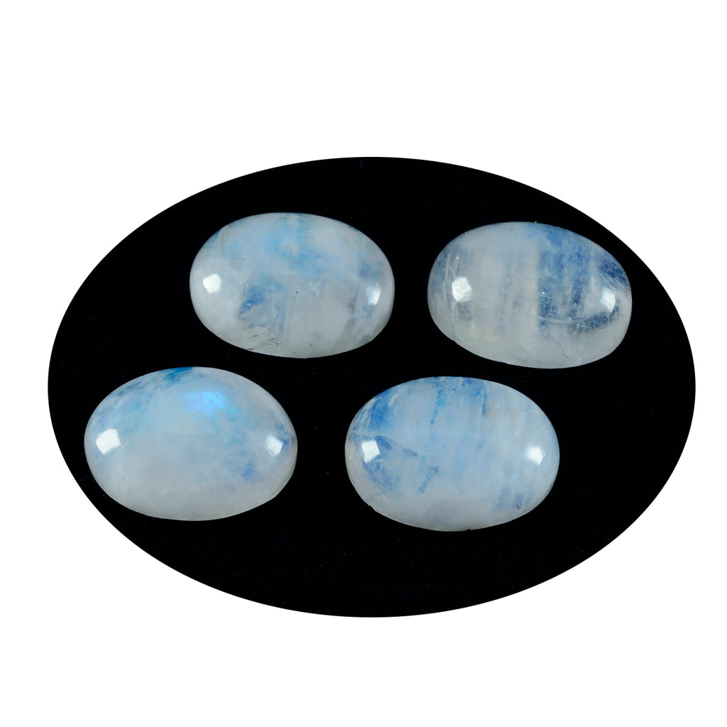 Rainbow Moonstone 1PC Large 9x11 MM Oval Cabochon White Shine semi Precious Loose Gemstones