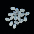 Rainbow Moonstone 1PC Tiny 5x7 MM Oval Cabochon White Brilliant semi Precious Loose Gemstones