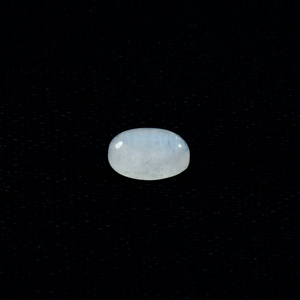 Rainbow Moonstone 1PC Small 6x8 MM Oval Cabochon White Sparkling semi Precious Semi Precious Gemstone