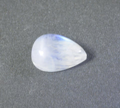 Rainbow Moonstone 1PC Medium 7x10 MM Pear Cabochon White Natural semi Precious Gems
