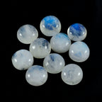 Rainbow Moonstone 1PC Large 11x11 MM Round Cabochon White Brilliant semi Precious Loose Gems
