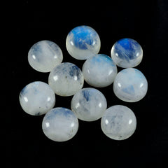 Rainbow Moonstone 1PC Large 11x11 MM Round Cabochon White Brilliant semi Precious Loose Gems