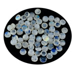 Rainbow Moonstone 10PC Tiny 4x4 MM Round Cabochon White Fine semi Precious Gems