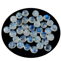 Rainbow Moonstone 10PC Tiny 5x5 MM Round Cabochon White High Quality semi Precious Loose Gems