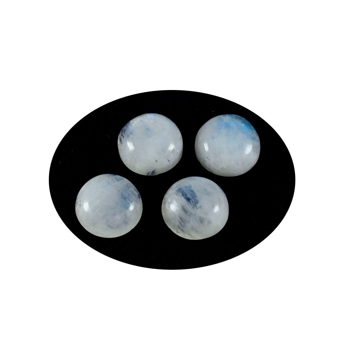 Rainbow Moonstone 1PC Medium 9x9 MM Round Cabochon White Pure semi Precious Precious Gemstone