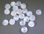 Rainbow Moonstone 1PC Large 11x11 MM Round Cabochon White Brilliant semi Precious Loose Gems