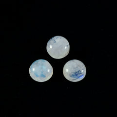 Rainbow Moonstone 1PC Large 11x11 MM Round Cabochon White Brilliant semi Precious Loose Gems