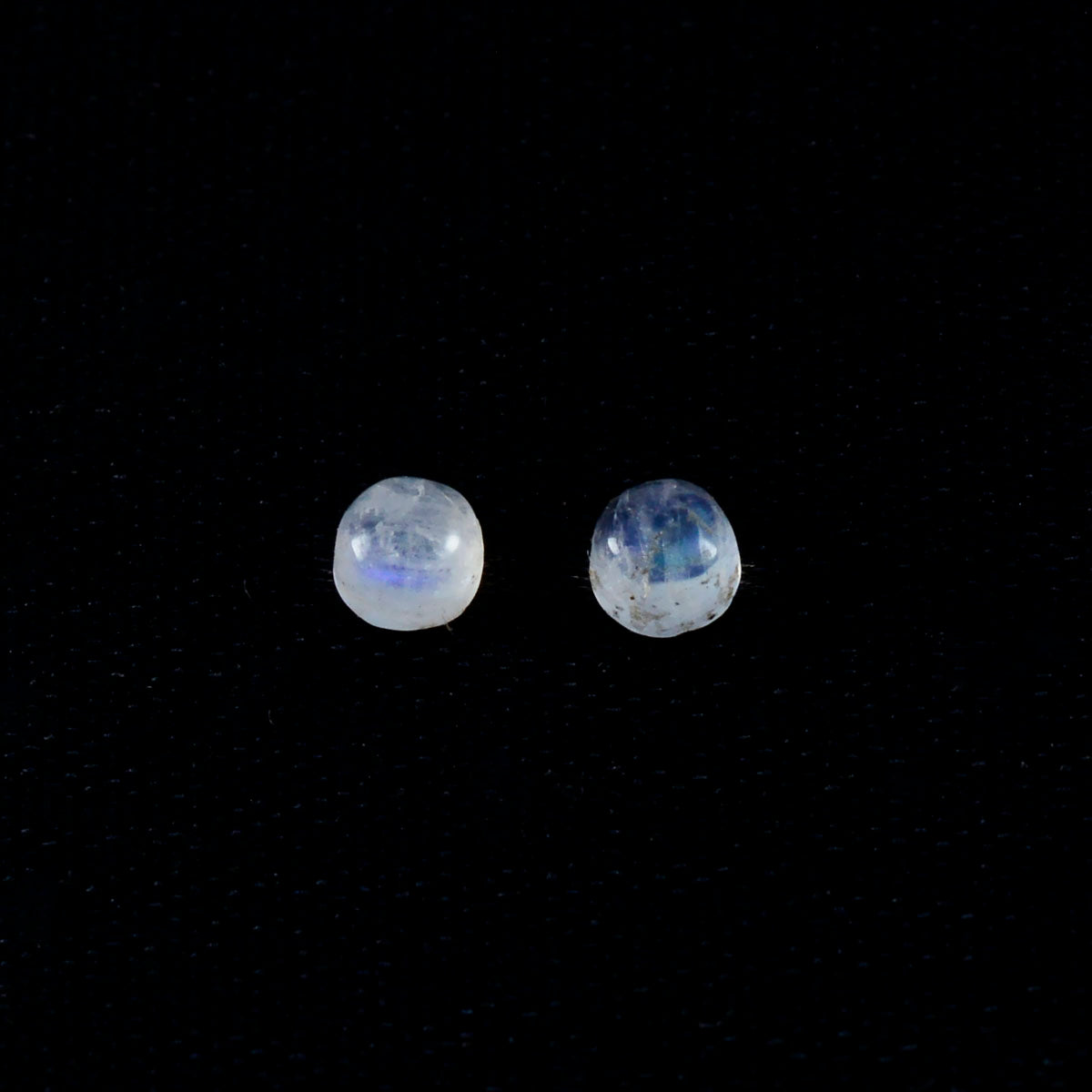 Rainbow Moonstone 10PC Tiny 4x4 MM Round Cabochon White Fine semi Precious Gems Huvudsaklig produktbild