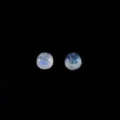 Rainbow Moonstone 10PC Tiny 4x4 MM Round Cabochon White Fine semi Precious Gems