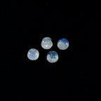 Rainbow Moonstone 10PC Tiny 5x5 MM Round Cabochon White High Quality semi Precious Loose Gems