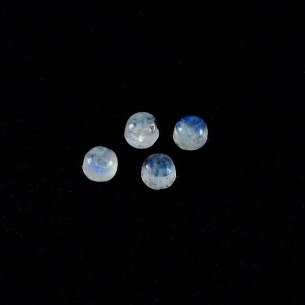 Rainbow Moonstone 10PC Tiny 5x5 MM Round Cabochon White High Quality semi Precious Loose Gems