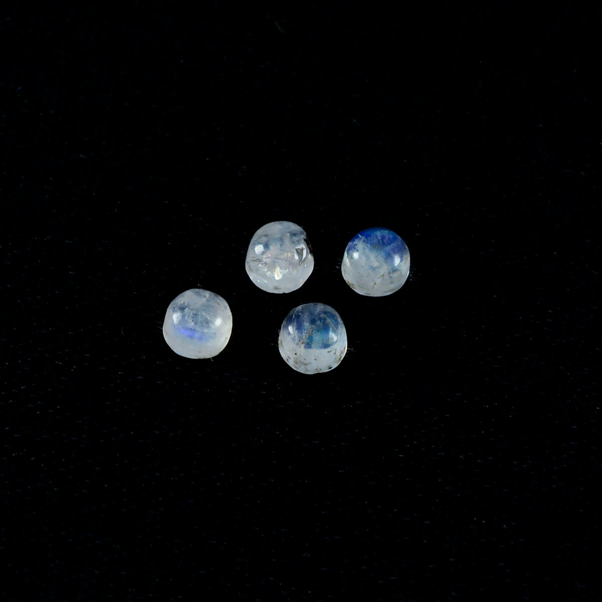 Rainbow Moonstone 10PC Tiny 5x5 MM Round Cabochon White High Quality semi Precious Loose Gems