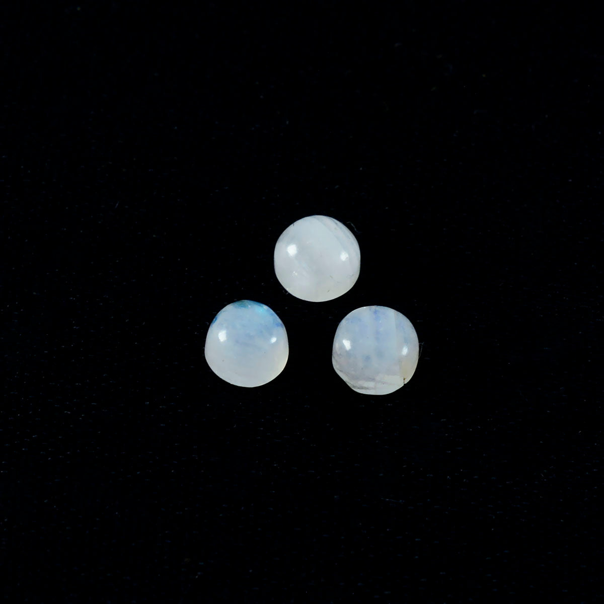 Rainbow Moonstone 1PC Tiny 6x6 MM Round Cabochon White Natural semi Precious Loose Gemstone Hoofdafbeelding