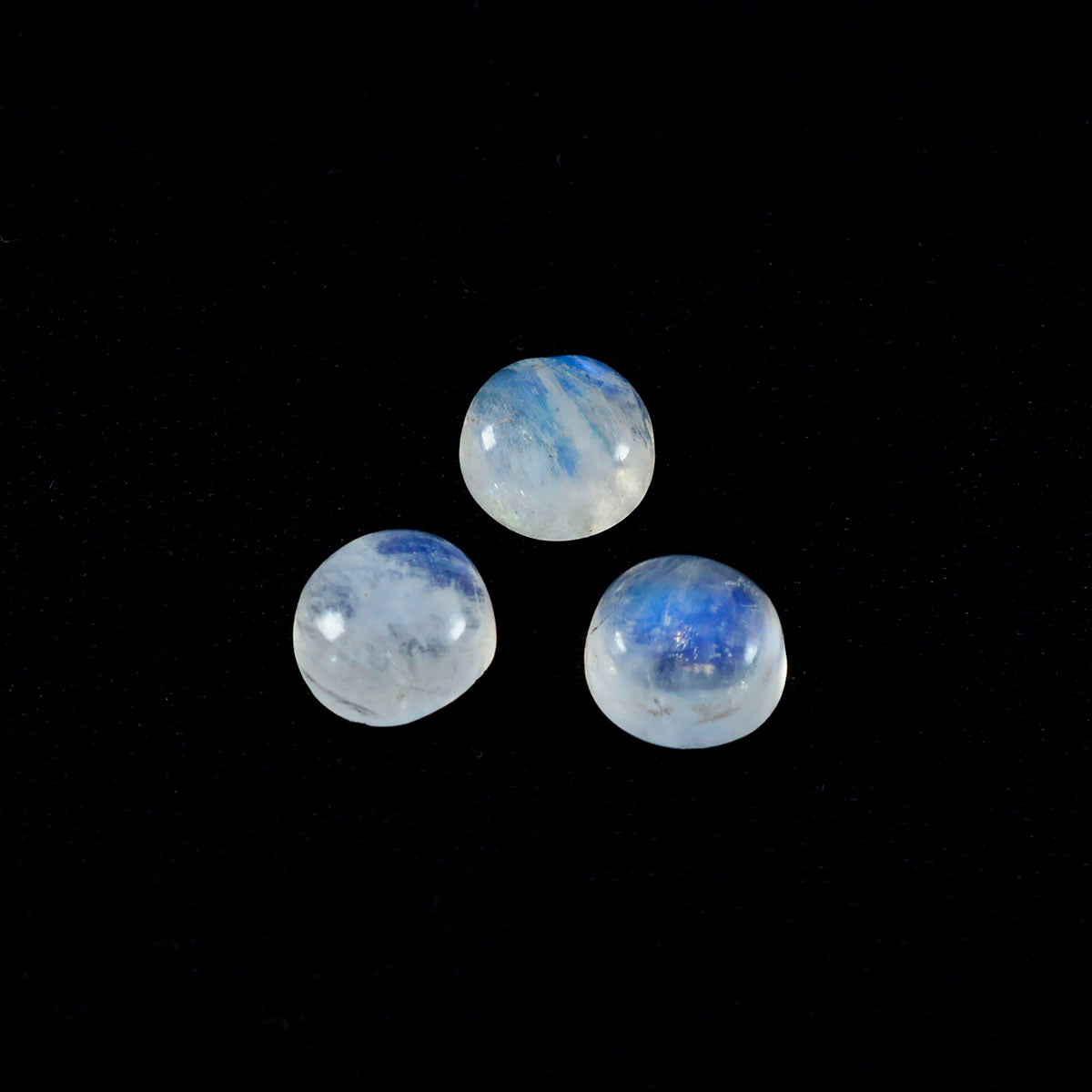 Rainbow Moonstone 1PC Small 8x8 MM Round Cabochon White Superior semi Precious Semi Precious Gemstone Immagine principale del prodotto