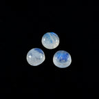 Rainbow Moonstone 1PC Small 8x8 MM Round Cabochon White Superior semi Precious Semi Precious Gemstone