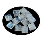 Rainbow Moonstone 1PC Large 10x10 MM Square Cabochon White Genuine semi Precious Precious Gemstone