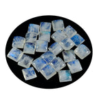 Rainbow Moonstone 1PC Medium 9x9 MM Square Cabochon White Natural semi Precious Semi Precious Gemstone