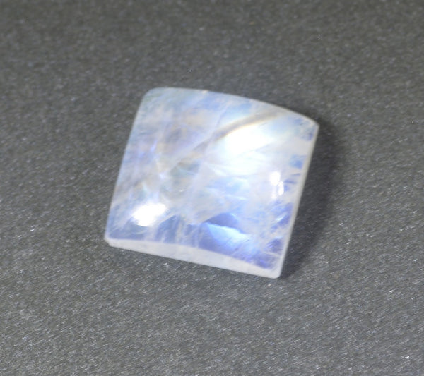 Rainbow Moonstone 1PC Large 10x10 MM Square Cabochon White Genuine semi Precious Precious Gemstone