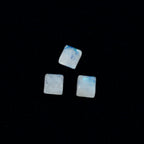 Rainbow Moonstone 1PC Large 11x11 MM Square Cabochon White Superior semi Precious Gems