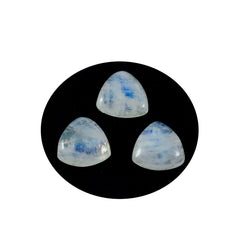 Rainbow Moonstone 1PC Large 11x11 MM Triangle Cabochon White Shine semi Precious Loose Gemstones