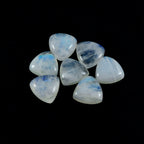 Rainbow Moonstone 1PC Small 8x8 MM Triangle Cabochon White Splendid semi Precious Gems