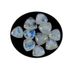 Rainbow Moonstone 1PC Small 8x8 MM Triangle Cabochon White Splendid semi Precious Gems