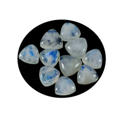 Rainbow Moonstone 1PC Small 8x8 MM Triangle Cabochon White Splendid semi Precious Gems
