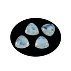 Rainbow Moonstone 1PC Medium 9x9 MM Triangle Cabochon White Luster semi Precious Loose Gems