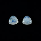 Rainbow Moonstone 1PC Large 10x10 MM Triangle Cabochon White Lustrous semi Precious Loose Gemstone