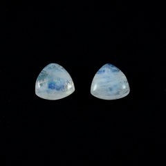 Rainbow Moonstone 1PC Large 10x10 MM Triangle Cabochon White Lustrous semi Precious Loose Gemstone