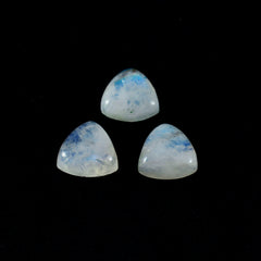 Rainbow Moonstone 1PC Large 11x11 MM Triangle Cabochon White Shine semi Precious Loose Gemstones