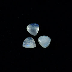 Rainbow Moonstone 10PC Tiny 4x4 MM Triangle Cabochon White Fiery semi Precious Loose Gemstone
