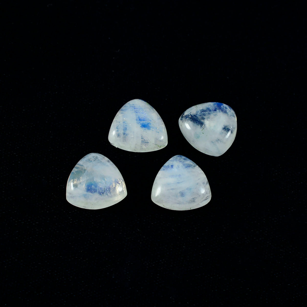 Rainbow Moonstone 1PC Tiny 6x6 MM Triangle Cabochon White Sparkling semi Precious Semi Precious Gemstone Immagine principale del prodotto