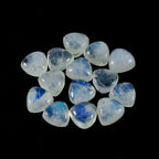 Rainbow Moonstone 1PC Small 7x7 MM Triangle Cabochon White Polished semi Precious Precious Gemstone