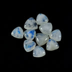 Rainbow Moonstone 1PC Small 8x8 MM Triangle Cabochon White Splendid semi Precious Gems