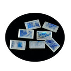Rainbow Moonstone 1PC Small 5x10 MM Baguette Faceted White High Quality Semi Precious Loose Gemstones
