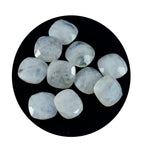 Rainbow Moonstone 1PC Large 10x10 MM Cushion Faceted White Shine Semi Precious Loose Gems