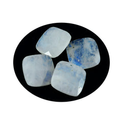 Rainbow Moonstone 1PC Chunky 15x15 MM Cushion Faceted White Superior Semi Precious Loose Gemstone