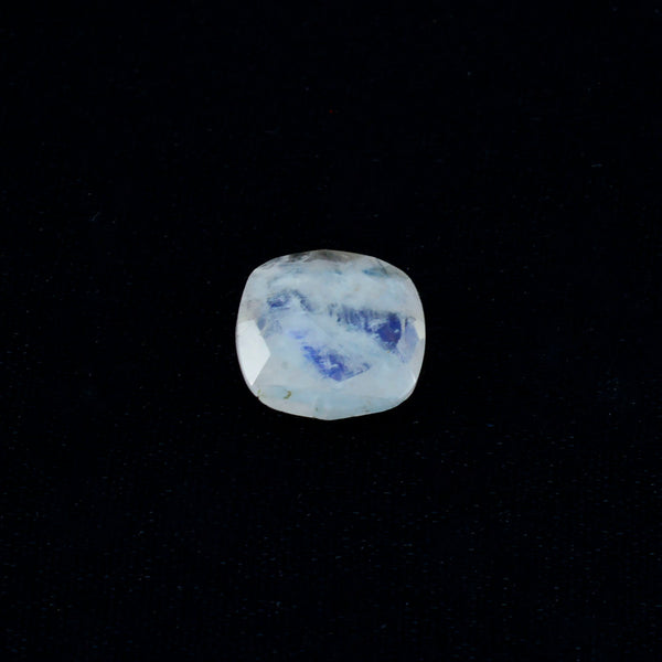 Rainbow Moonstone 1PC Large 10x10 MM Cushion Faceted White Shine Semi Precious Loose Gems